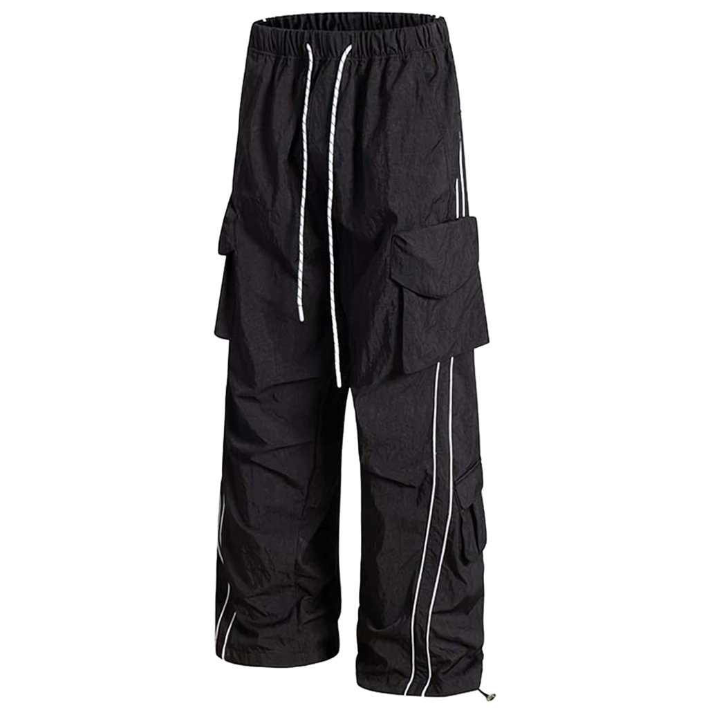 Striped Flex Woven Loose Fit Cargo Pants