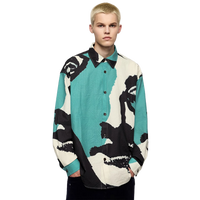 'Expression' Abstract Long Sleeve Button Up