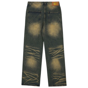 'Wasteland' Multi-Pocket Vintage Wash Cargo Jeans