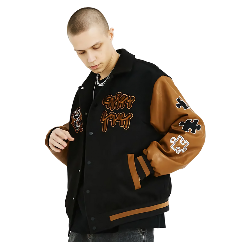 'Riddle' Vintage Cut Varsity Jacket