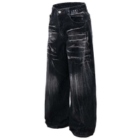 'Obsidian' Acid Wash Black Denim Jeans