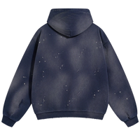Vintage Loose Fit Cotton Hoodie with Paint Splatter