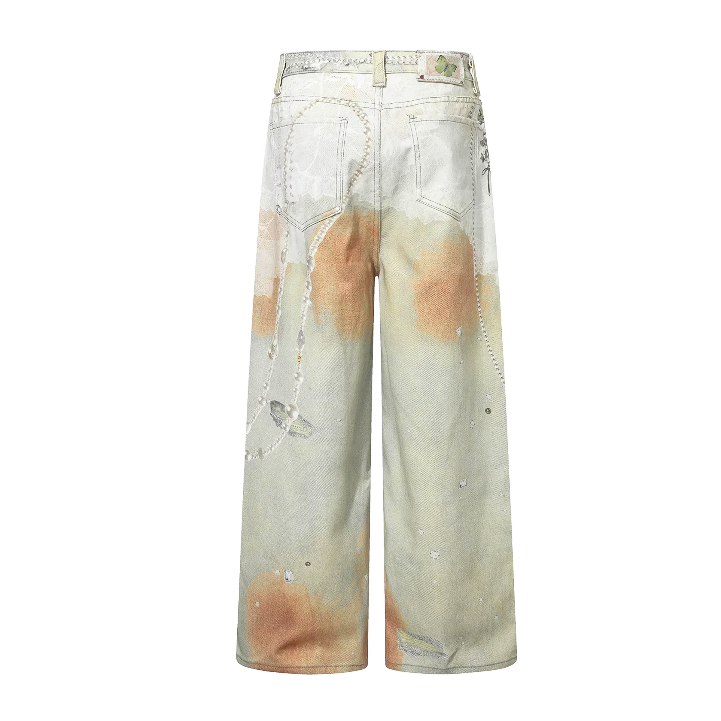 CLOUT COLLECTION ™ | 'Mirage' Custom Print Denim Jeans
