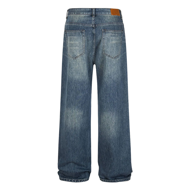 CLOUT COLLECTION ™ | 'Vandal' Studded Vintage Wash Denim Jeans