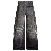 'Overspray' Distressed Wide Leg Cargo Jeans