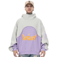 'Saint' Foam Print Oversized Cotton Hoodie