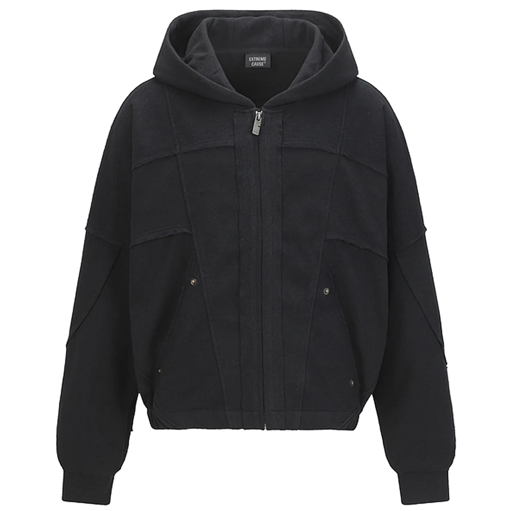 'Umber' Dual-Texture Relaxed Fit Hoodie