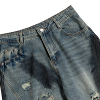 'Havoc' Distressed Wide Leg Denim Jeans