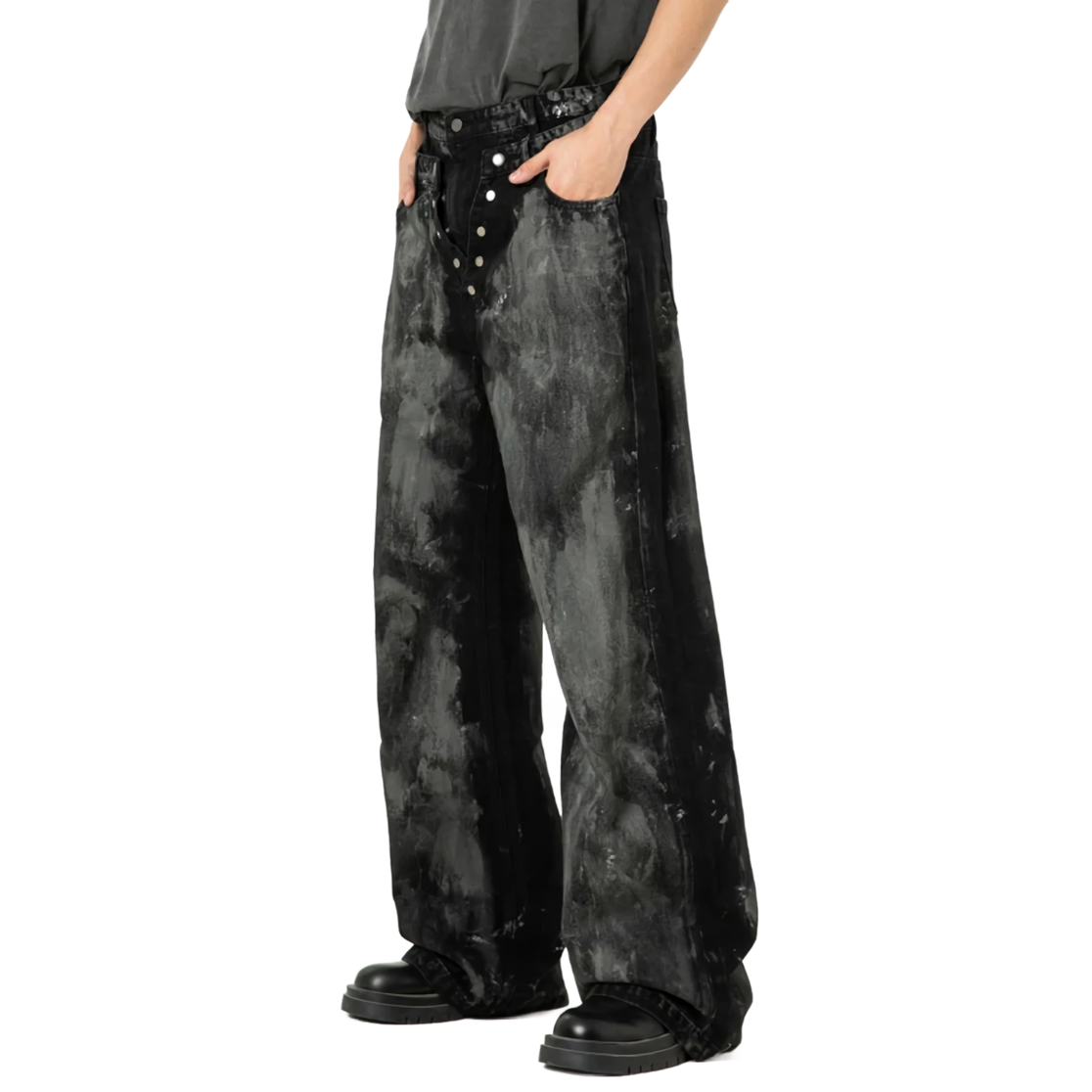 BIO DOUBLE WAIST JEANS wash black Mサイズ BIO DOUBLE WAIST BIO DOUBLE WAIST JEANS wash black Mサイズ BIO DOUBLE WAIST