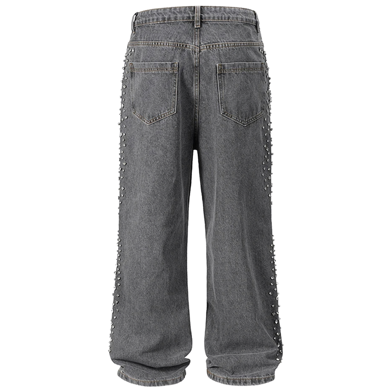 'Echelon' Rhinestone Studded Denim Jeans