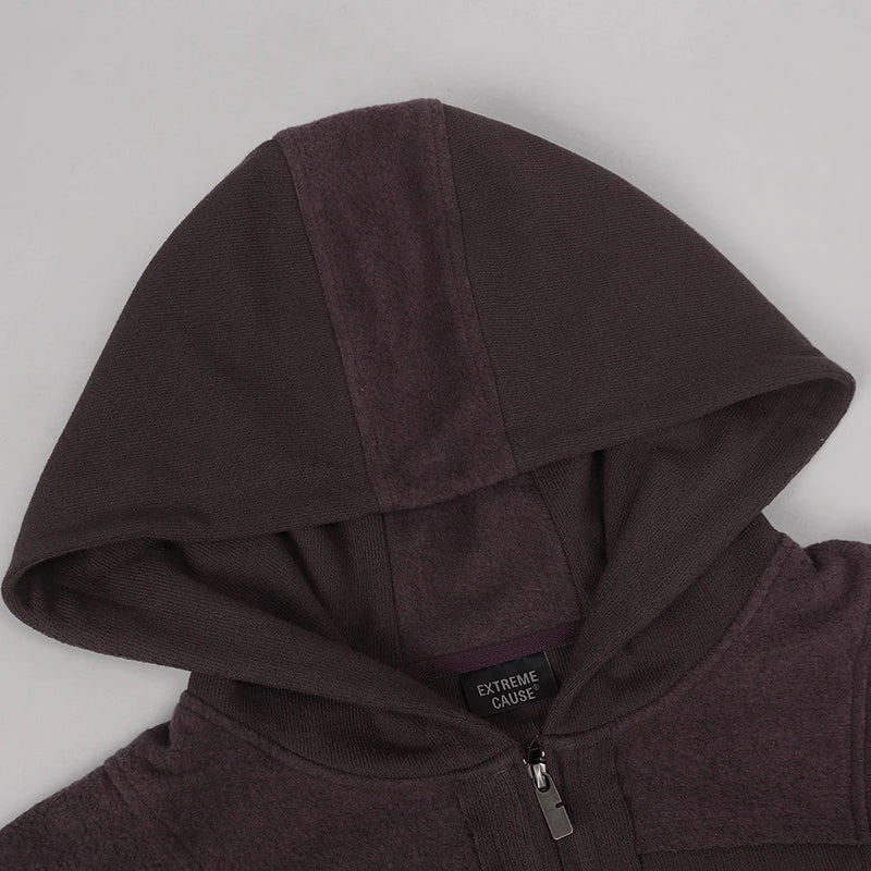 'Umber' Dual-Texture Relaxed Fit Hoodie
