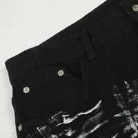 'Scintilla' Painted Wide Leg Denim Jeans