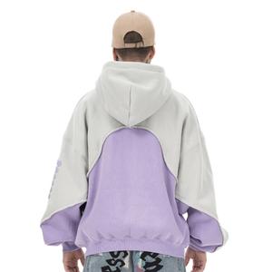 'Saint' Foam Print Oversized Cotton Hoodie