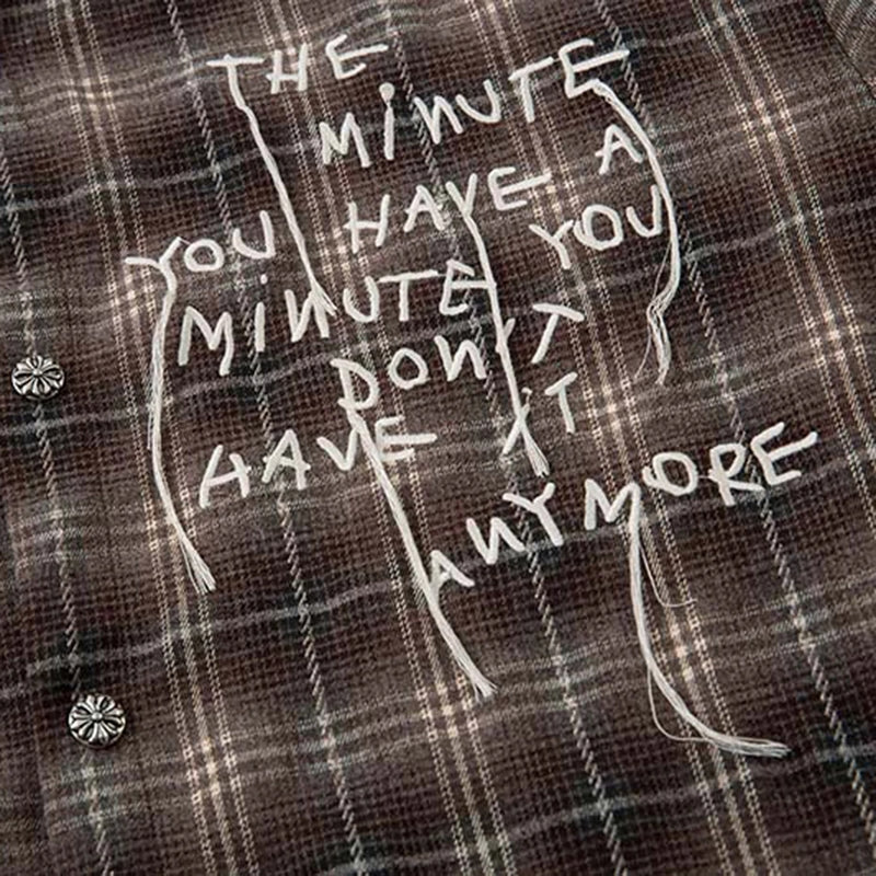 'Strata' Plaid Layered Long Sleeve Button Up