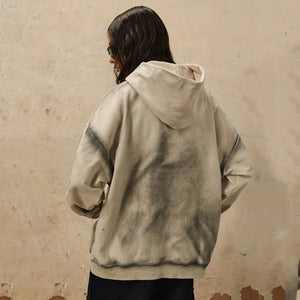 'Reflection' Shadow Script Oversized Cotton Hoodie