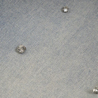 Ken Vibe Rhinestone Studded Distressed Denim Shorts