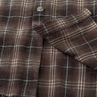 'Strata' Plaid Layered Long Sleeve Button Up