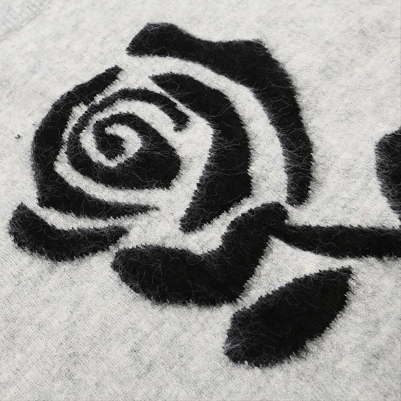 'Midnight Rose' Oversized Knit Sweater