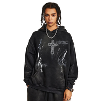 'Divinity' Graphic Print Oversized Cotton Hoodie