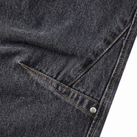 'Nyx' Charcoal Shadow Wash Oversized Denim Jeans