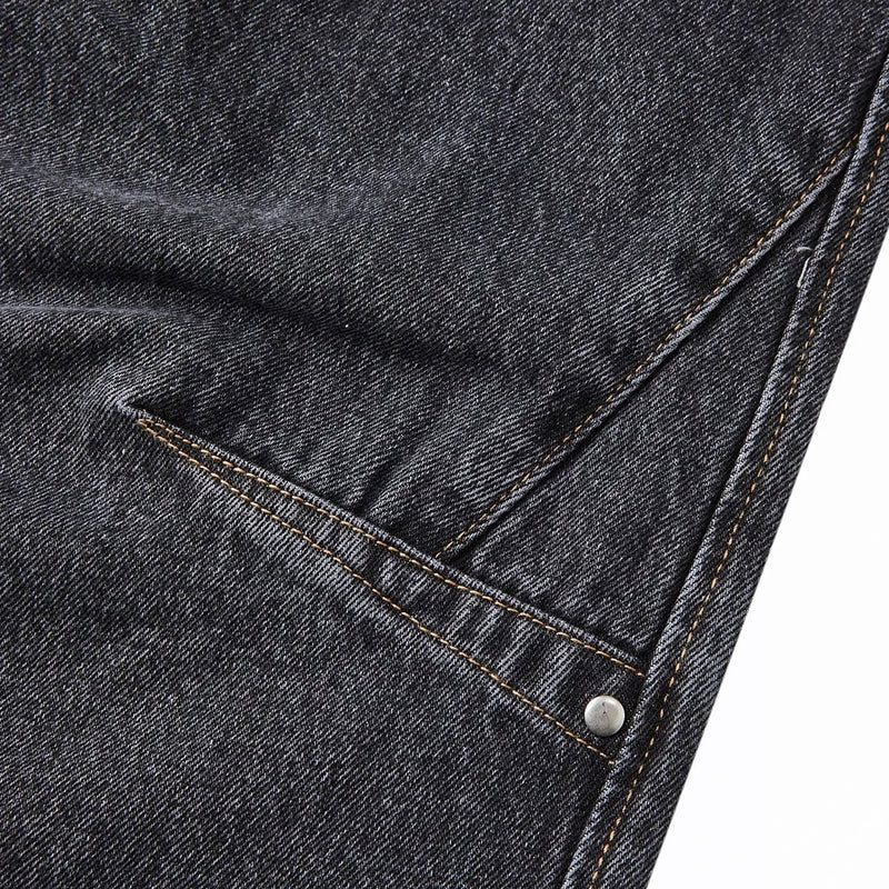 'Nyx' Charcoal Shadow Wash Oversized Denim Jeans
