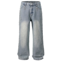 'Echelon' Rhinestone Studded Denim Jeans