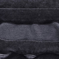 Oversized Quarter Zip Cotton Hoodie in Acid Wash Gray