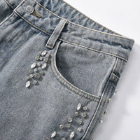 'Echelon' Rhinestone Studded Denim Jeans