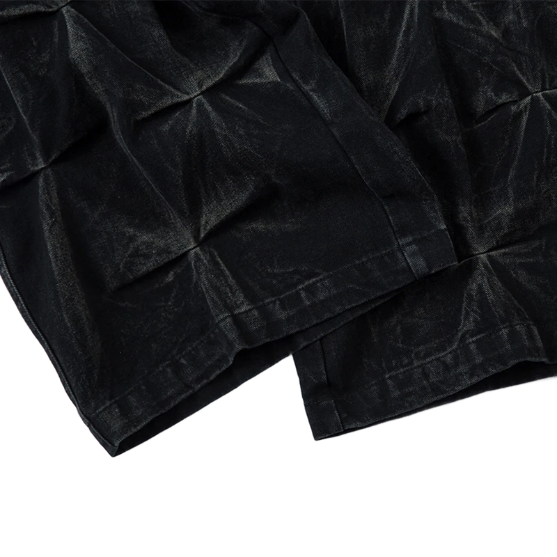 'Prism' Wide Leg Black Denim Jeans