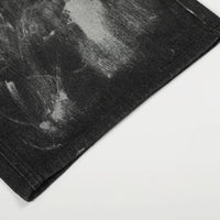 Abstract Painted Wide Leg Black Denim Jeans