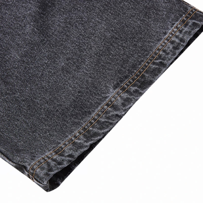 'Nyx' Charcoal Shadow Wash Oversized Denim Jeans