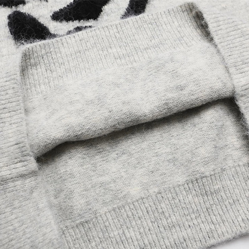 'Midnight Rose' Oversized Knit Sweater