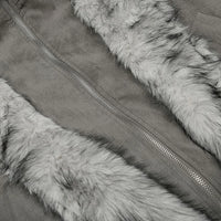 'Metro' High Collar Fur Trim Jacket