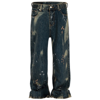 Abstract Acid Wash Vintage Denim Jeans