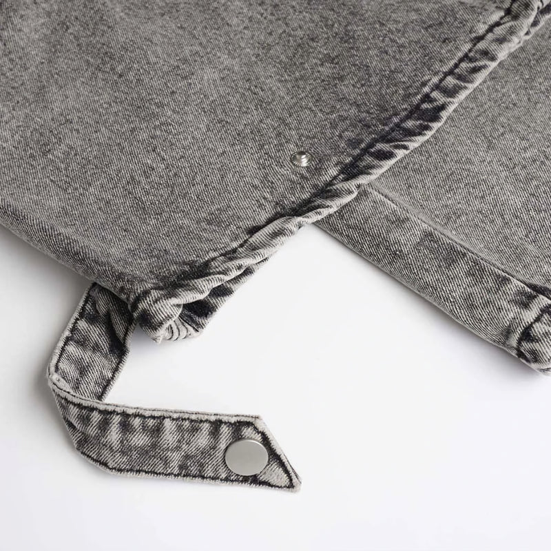 'Vanguard' Oversized Stonewash Denim Cargo Jeans