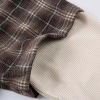 'Strata' Plaid Layered Long Sleeve Button Up