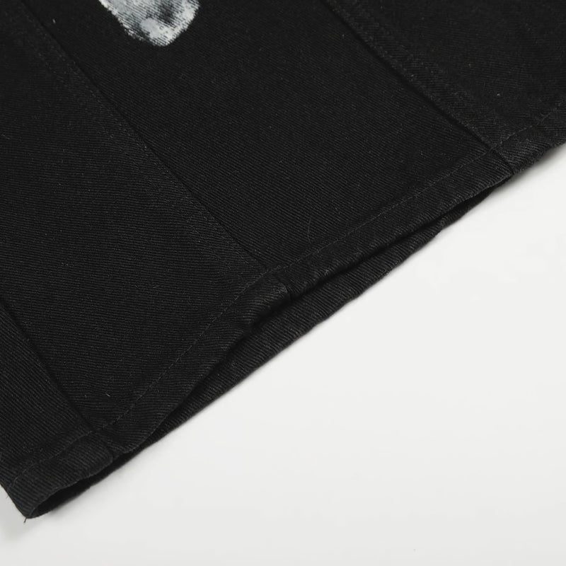 'Scintilla' Painted Wide Leg Denim Jeans