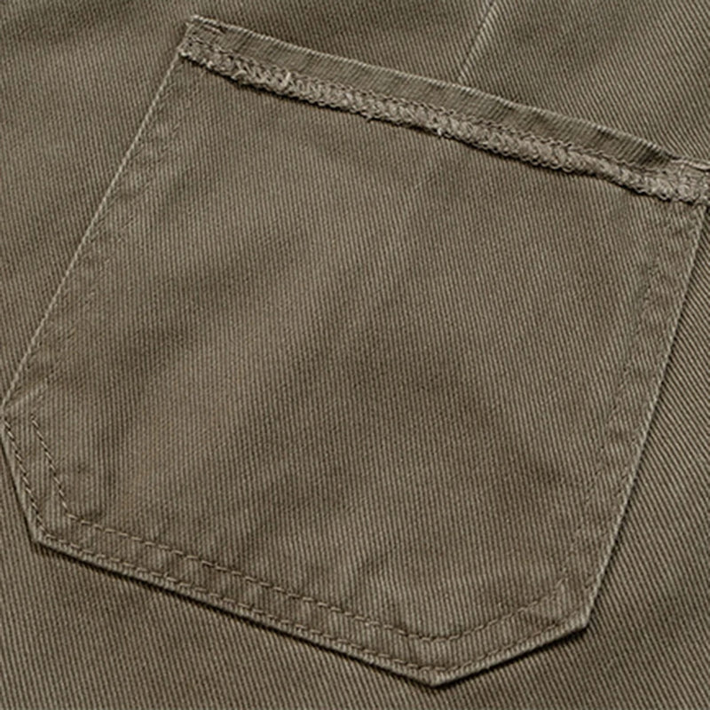 ‘Rover' Wide Leg Khaki Cargo Pants