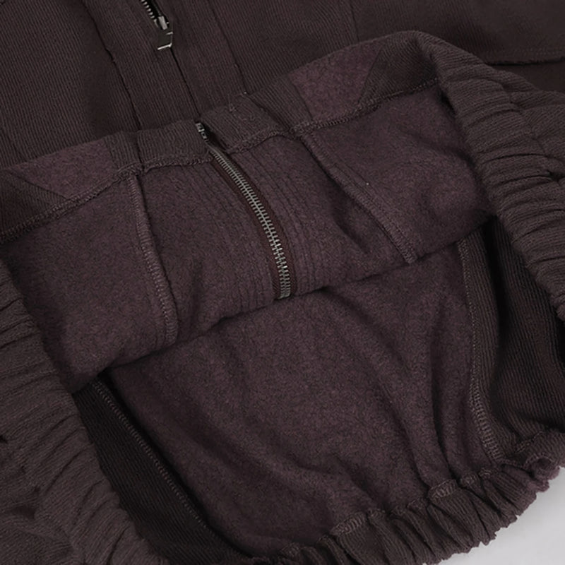 'Umber' Dual-Texture Relaxed Fit Hoodie