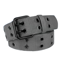 Rugged Knit Double-Buckle Belt