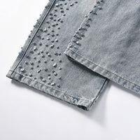 'Echelon' Rhinestone Studded Denim Jeans