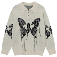 'Hypnos' Collared Quarter-Button Knit Sweater