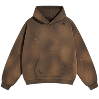 Vintage Loose Fit Cotton Hoodie with Paint Splatter