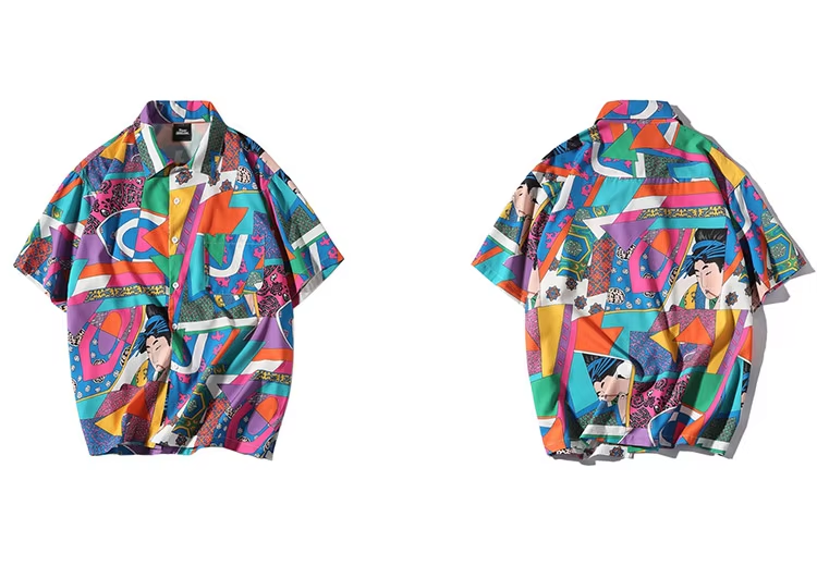 Silk Ukiyo-e Button Up