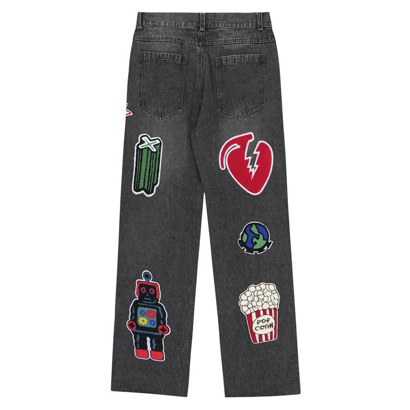 Buy Patched Jeans Online In India - Etsy India