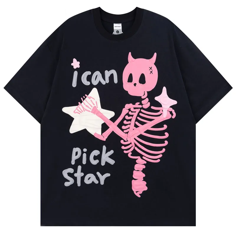 'I Can Pick Star' Foam Print Cotton T-Shirt