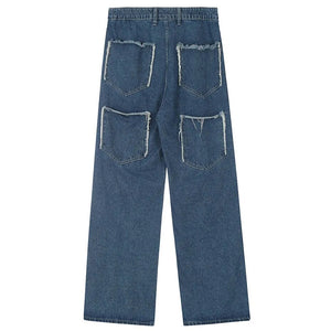'Comet' Raw Cut Dual Pocket Denim Jeans