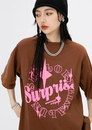 Unusual Original 'Surprise' Oversized Cotton T-Shirt