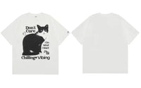 'Chilling + Vibing' Graphic Print Cotton T-Shirt