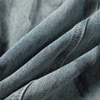 Smudged Wash Denim Cargo Jeans